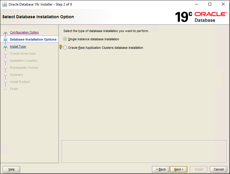 Installazione Oracle 19c - Passo 2