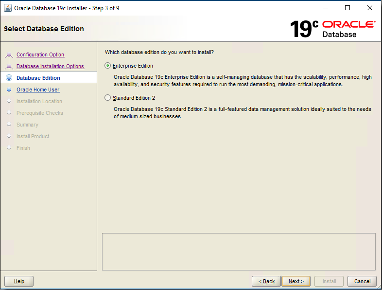 Installazione Oracle 19c - Passo 3