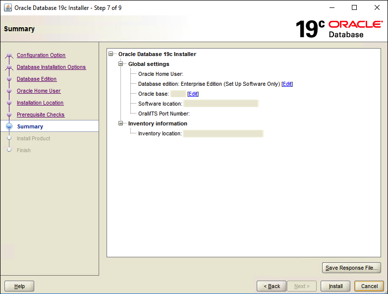 Installazione Oracle 19c - Fine installazione