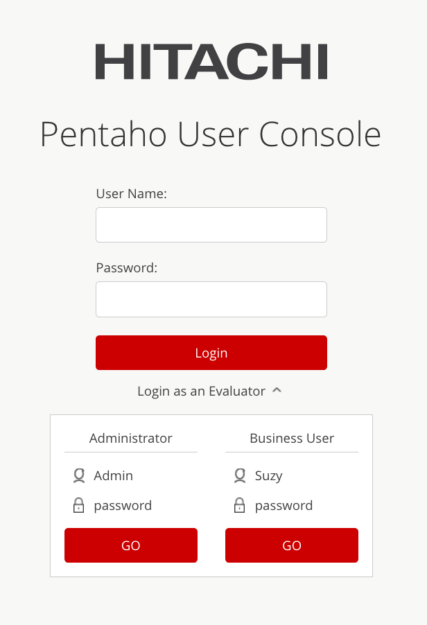Pentaho - Login