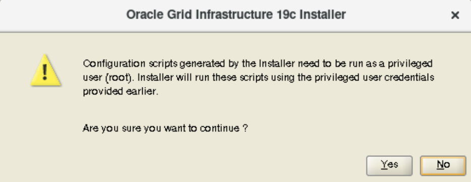 Installazione Oracle RAC 19c - Lancio script come root