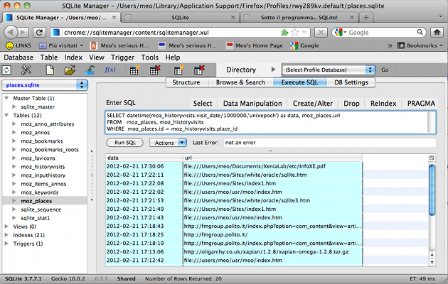 SQLite Manager
