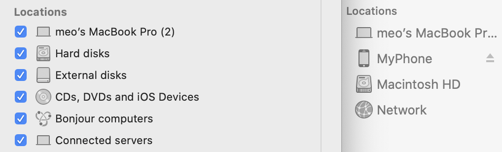 Catalina Finder Preferences
