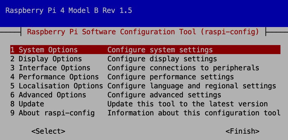 Raspberry raspi-config