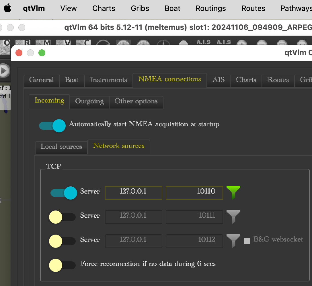 OpenCPN configuration for Signal K
