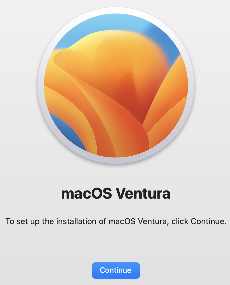 Ventura upgrade